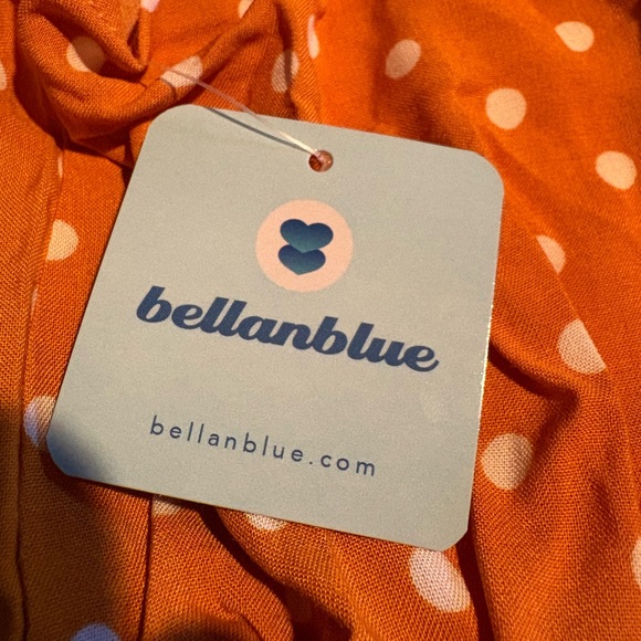 BellanBlue Orange Polka Dot Halter Maxi Dress - Picture 3 of 6